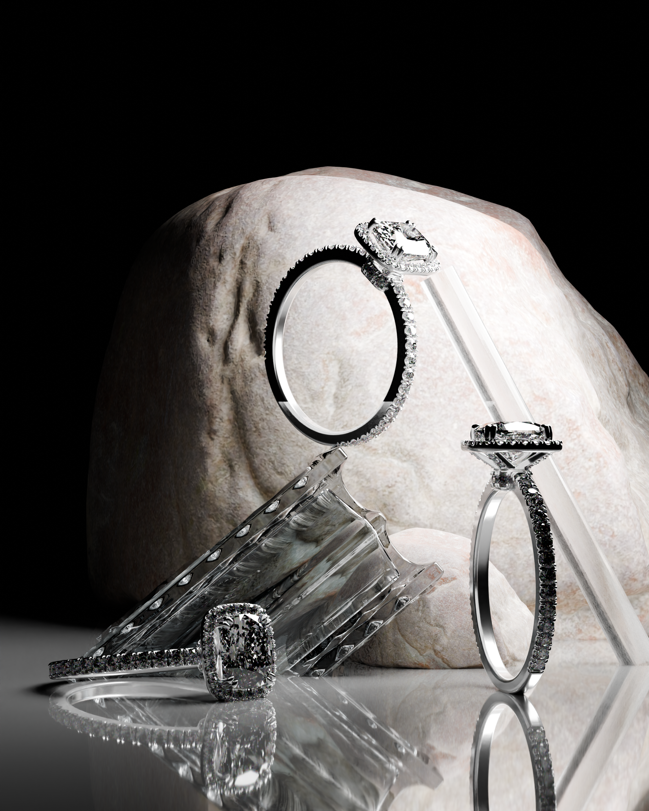 Makroaufnahme eines Iridiumrings